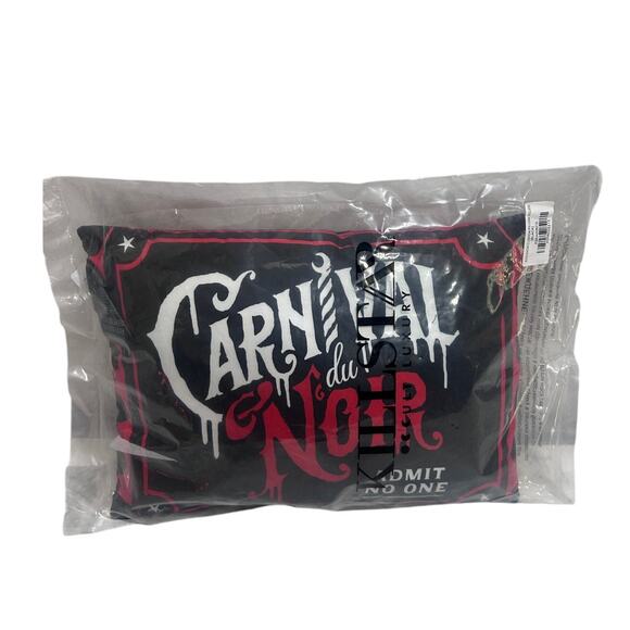Killstar SIDESHOW Cushion Statement Pillow Carnival du Noir Admit No One Blk NWT - Picture 3 of 6